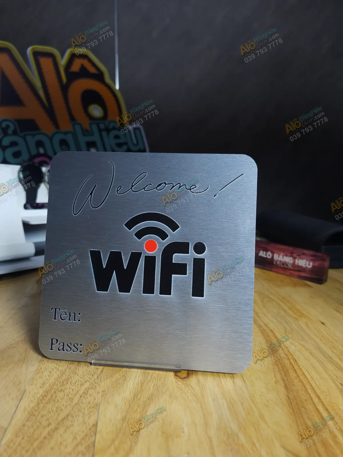Bảng WiFi - Thông Báo Mật Khẩu WiFi Sang Trọng, Bền Đẹp
